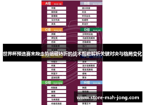 世界杯预选赛末段走势暗藏转折的战术前瞻解析关键对决与格局变化